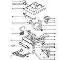 Eureka 7625BT nozzle and motor assembly diagram