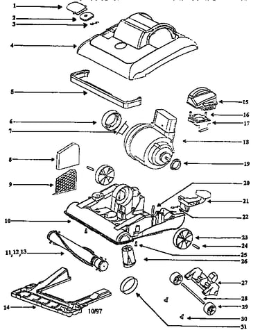 Nozzle and motor assembly