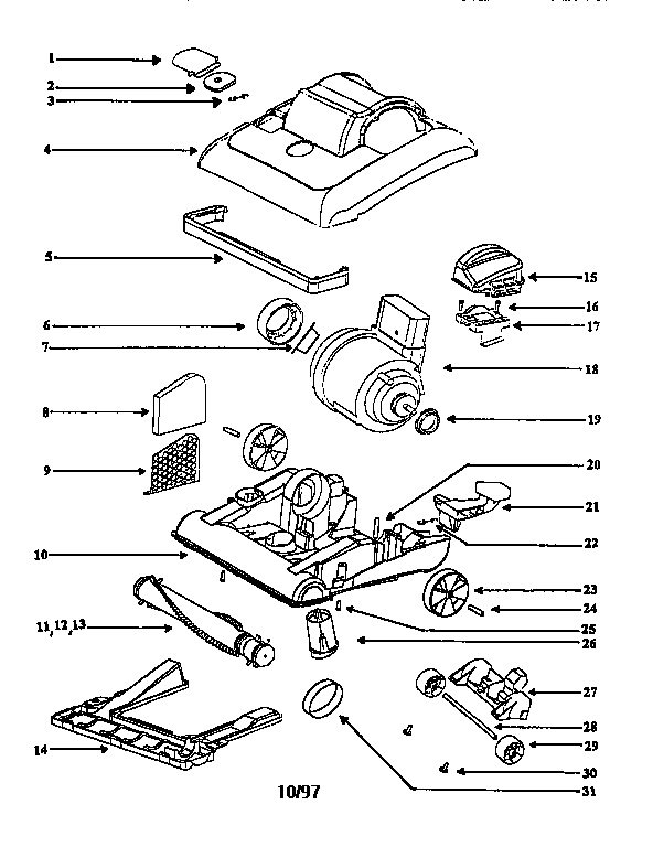 Nozzle and motor assembly
