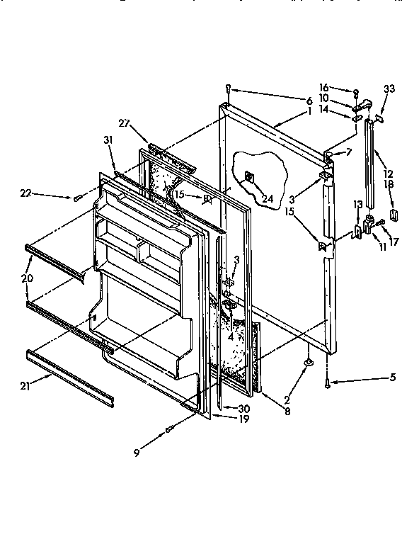 Refrigerator door