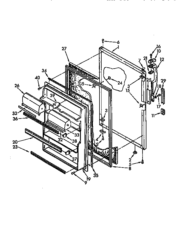 Refrigerator door