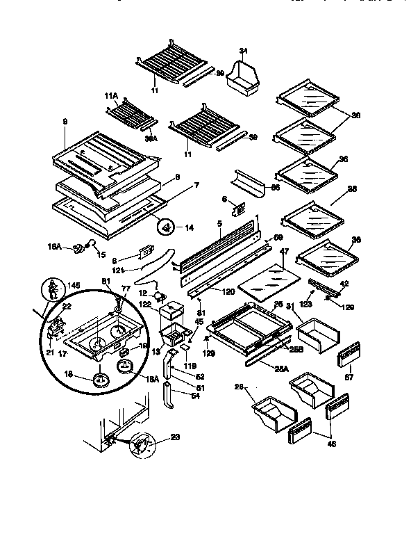 Shelves/controls