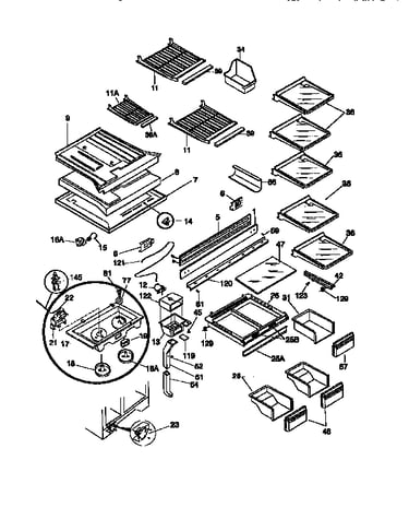 Shelves/controls