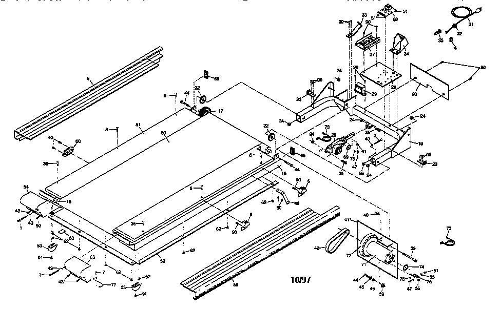 Walking board assembly