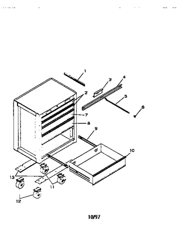 5 drawer professional rollaway