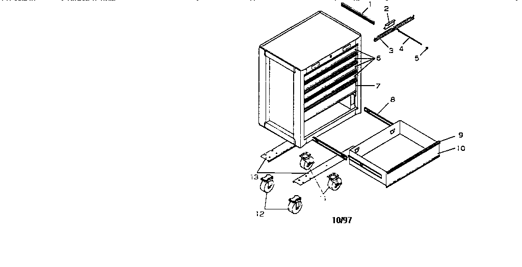 6 DRAWER PROFESSIONAL  ROLL-WAY