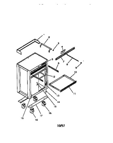3 drawer industrial cart