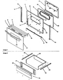 Oven door / storage drawer