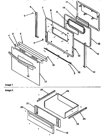 Oven door / storage drawer