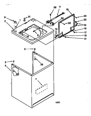 Top and cabinet