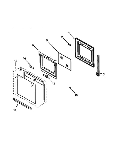 Lower oven door