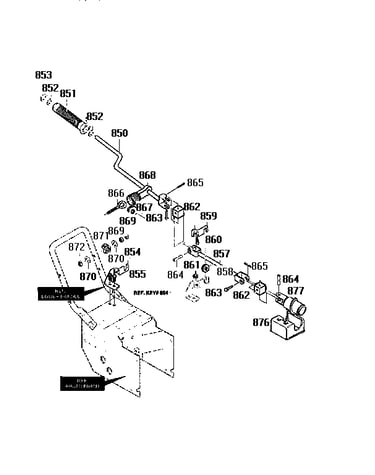 Chute control rod assembly