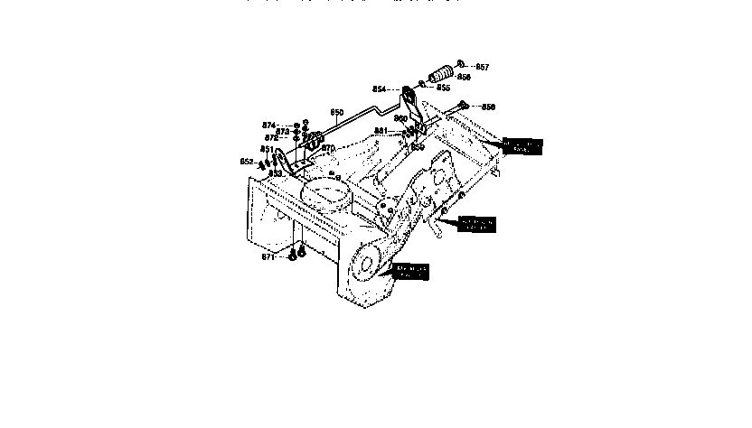 Chute control rod assembly