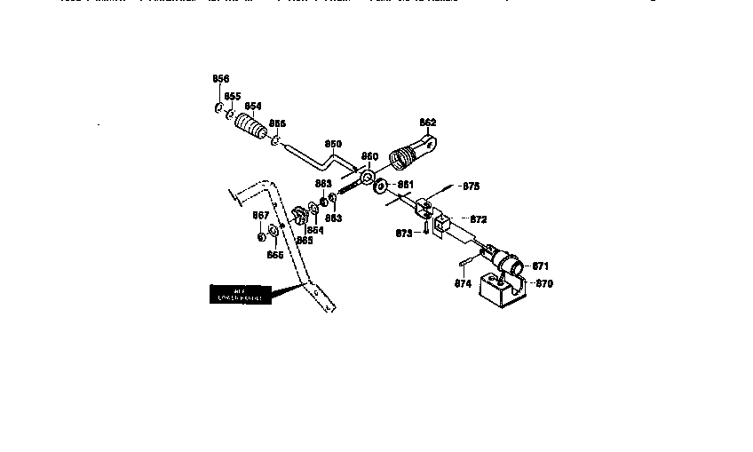 Chute control rod assembly