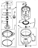 Agitator, basket, and tub