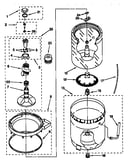 Agitator, basket and tub