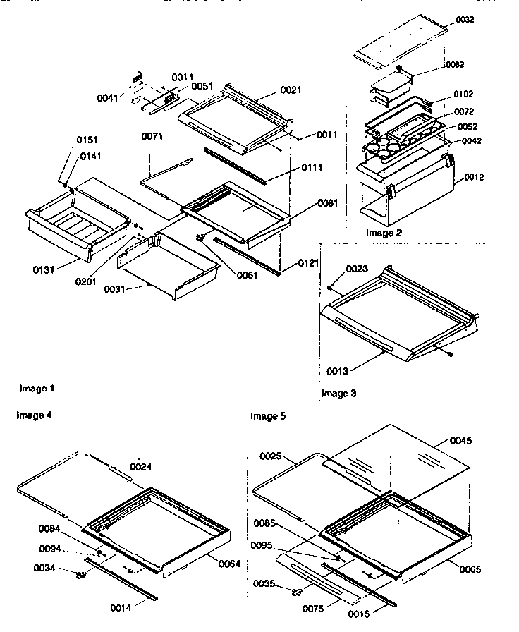 Deli,shelves,crisper assembly