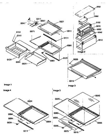 Deli,shelves,crisper assembly