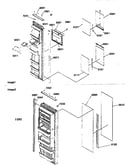 Refrig/freezer door trim panels