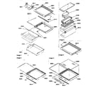 Kenmore 59657089791 deli/shelf/crisper assembly diagram