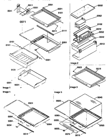 Deli/shelf/crisper assembly