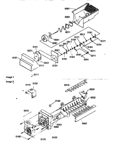 Ice buck auger/ ice maker pts