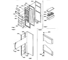 Kenmore 59657547791 refrigerator door and accessories diagram