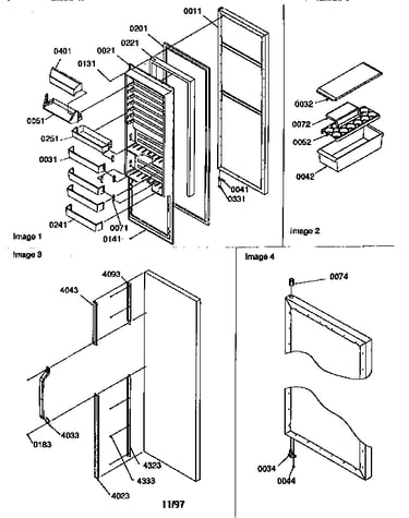 Refrigerator door and accessories