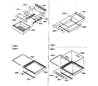Kenmore 59657547791 deli, shelf, and crisper diagram