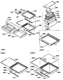 Deli,shelves,crisper assy