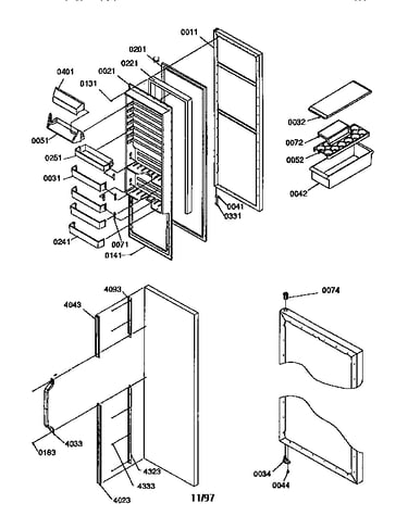 Ref door and accessories