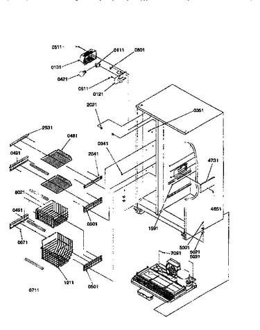 Freezer shelves/light