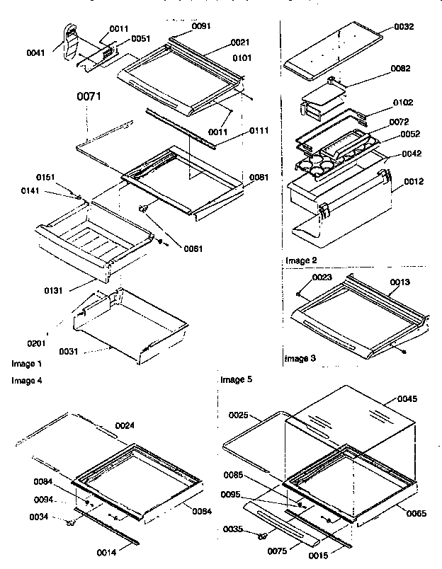 Deli/shelf/crisper assy
