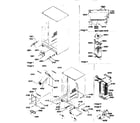 Kenmore 59657085791 drain system/rollers/evaporator assembly diagram