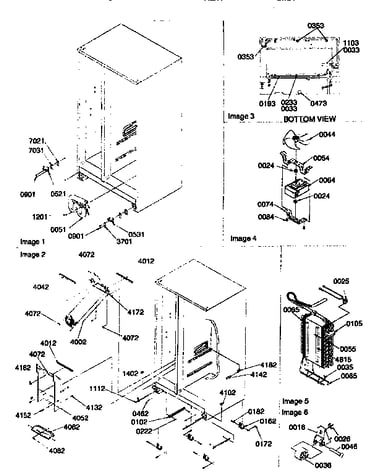 Drain system/rollers/evaporator assembly