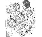 Frigidaire FWT445GE tub and motor diagram