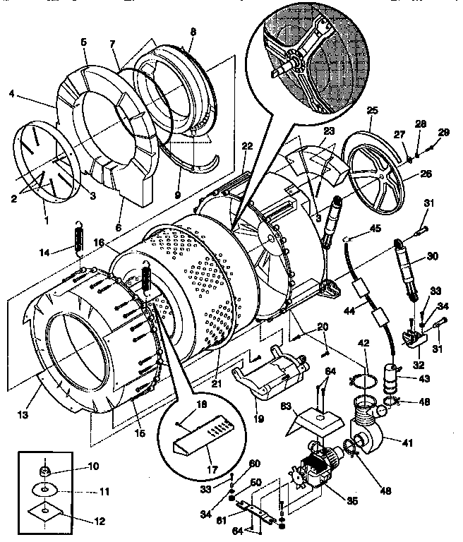 Tub and motor