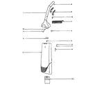 Eureka SC6484DT handle and bag housing diagram