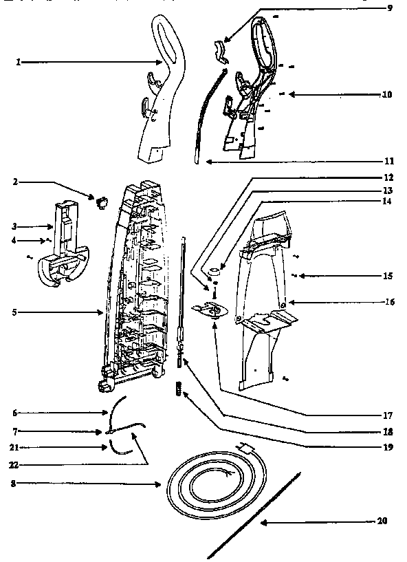 HANDLE AND BAG HOUSING