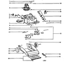 Eureka 2440BT-1 nozzle and motor assembly diagram