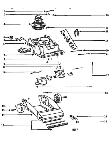 Nozzle and motor assembly