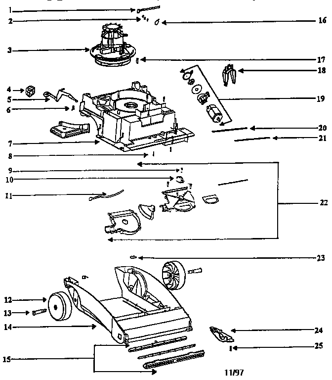 Nozzle and motor assembly