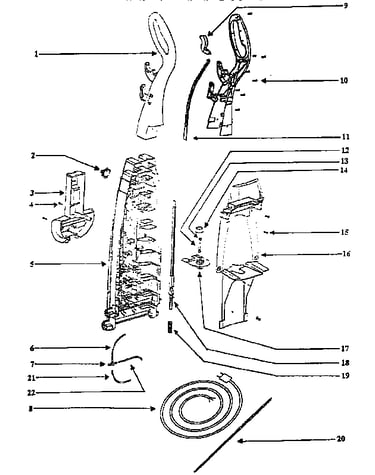Handle and bag housing