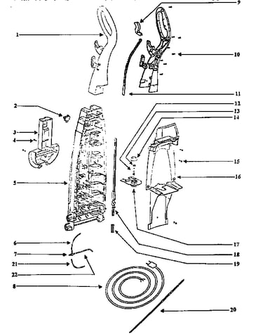 Handle and bag housing