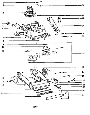 Nozzle and motor assembly