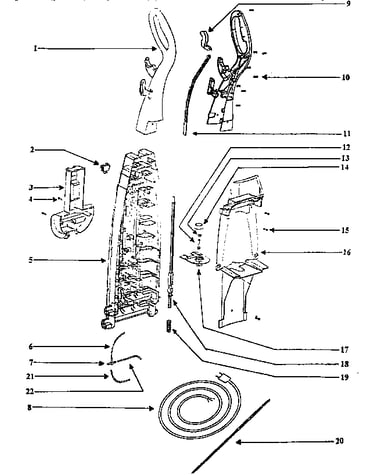 Handle and bag housing