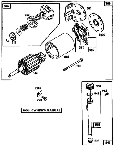 Motor and drive starter