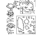 Briggs & Stratton 351777-1036-A1 gasket set and air cleaner base assembly diagram