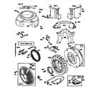 Briggs & Stratton 351777-1036-A1 flywheel assembly and blower housing diagram