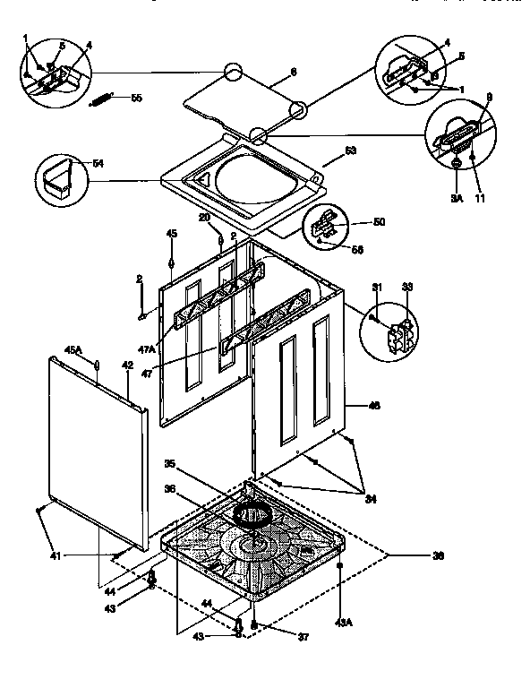 Top and cabinet